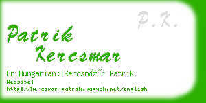 patrik kercsmar business card